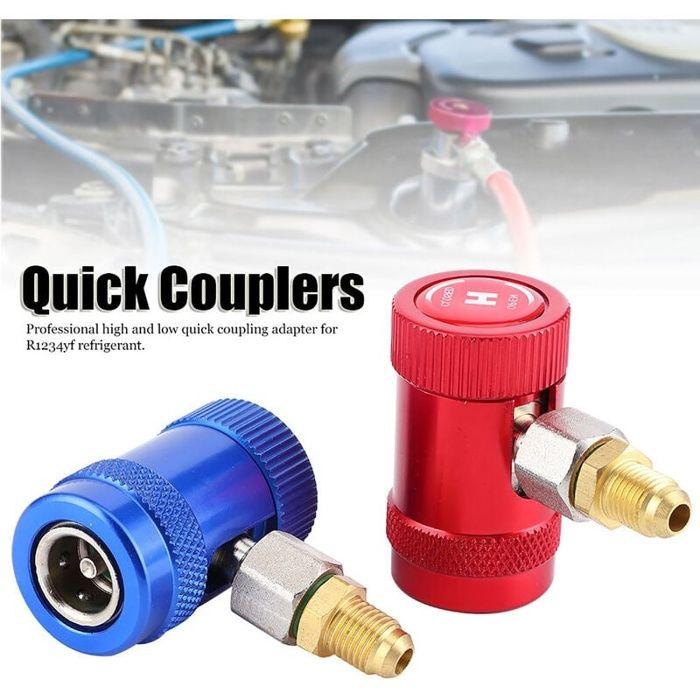 Coupleurs Rapides Raccord Rapide Réglable R1234yf Kit de Conversion de Climatisation de Voiture Réfrigérant de Climatisation