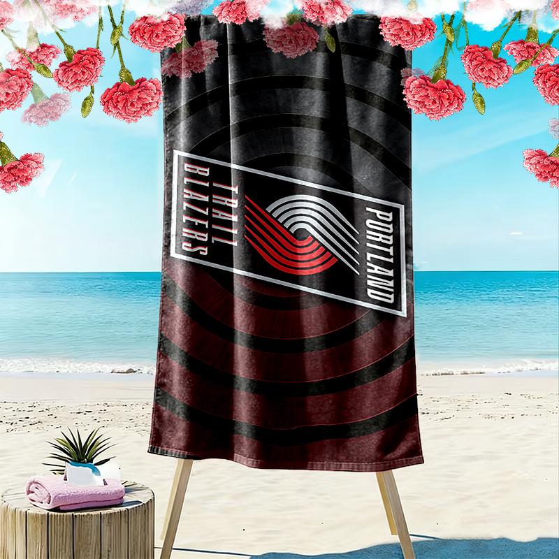 Portland Trail Blazers Print Beach Towel, Large Soft Quick Dry Towel for Beach Camping Swimming