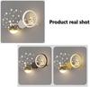 Astronaut Wall Light LED Star Projector Dimmable Bedroom Lamp Black