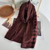 Korean Style Cotton Linen Double-sided Plaid Scarf Women Literary Retro Warm Scarf Female Shawl Decoration Ladies Winter Fall