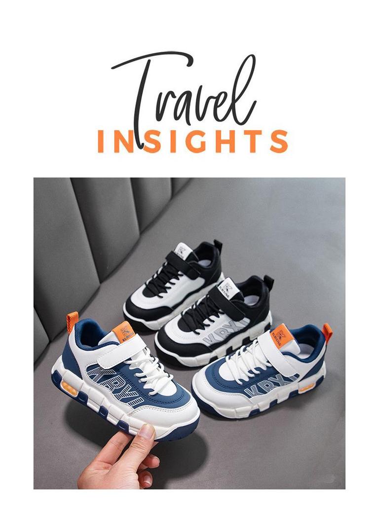 Kids' Waterproof Leather Running Shoes - Non-slip, Soft Sole for Boys & Girls