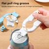 2Pcs Multi Bottle Opener Plastic Can Opener Water Bottle Gripper Jar Lid Remover Pull Tab Soup Outdoor Tableware