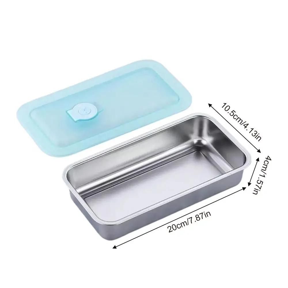 

Reusable Stainless steel double compartment lunch box with lids,Stainless Steel Lunch Snack Box,Food Storage Containers liyi