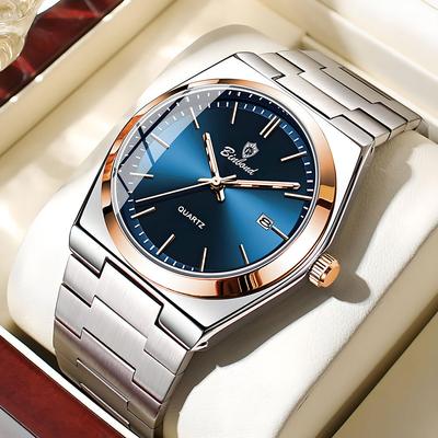 Ultra Thin Dial Men's Wristwatch Waterproof Luminous Calendar Display Men's Fashion Business Watch