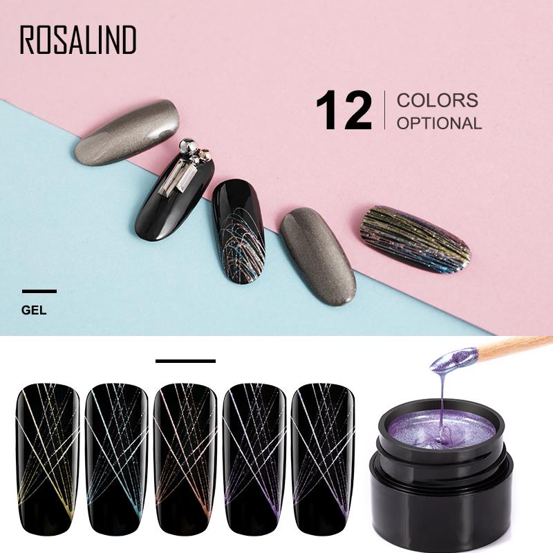 ROSALIND 5ml Gel neglelakk DIY Nail Design Point To Line Drawing Painting
