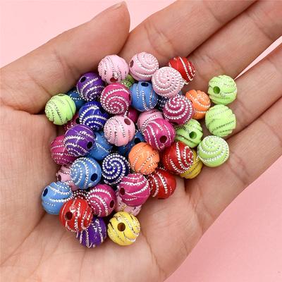 50 Pezzi Perline Distanziatrici 10mm perline fai da te vite Strass Collana Bracciale Creazione Accessori per Gioielli Acrilico Sciolto Bigiotteria