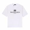 Balenciaga čistá bavlna potisk kulatý výstřih krátký rukáv Bílá 535