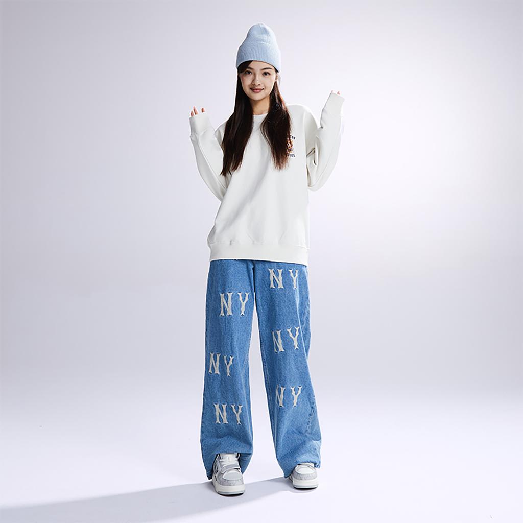 New MLB Sweatshirts Unisex Ivory White 3AMTE0134-43CRD