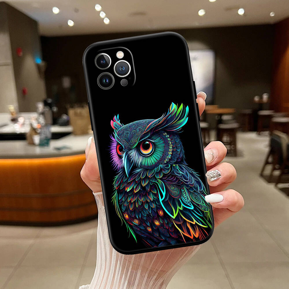 Cartoon Art Owl New Phone Case for iPhone 6 6s 7 8 11 12 13 14 15 16 17 16E XS Pro Max XR X SE Air