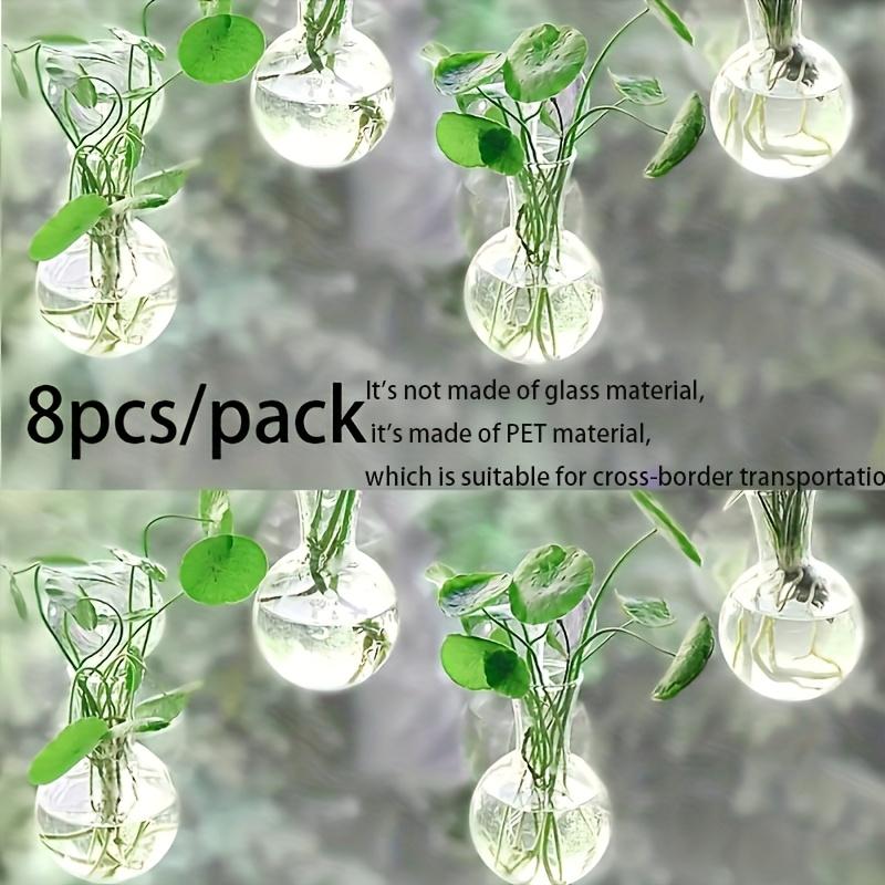 2/4/8 Mini Wall Mounted Plant Propagation Bottles Hanging Vases, Round Vases for Home Decoration, Hydroponic Plant Stem Bottles
