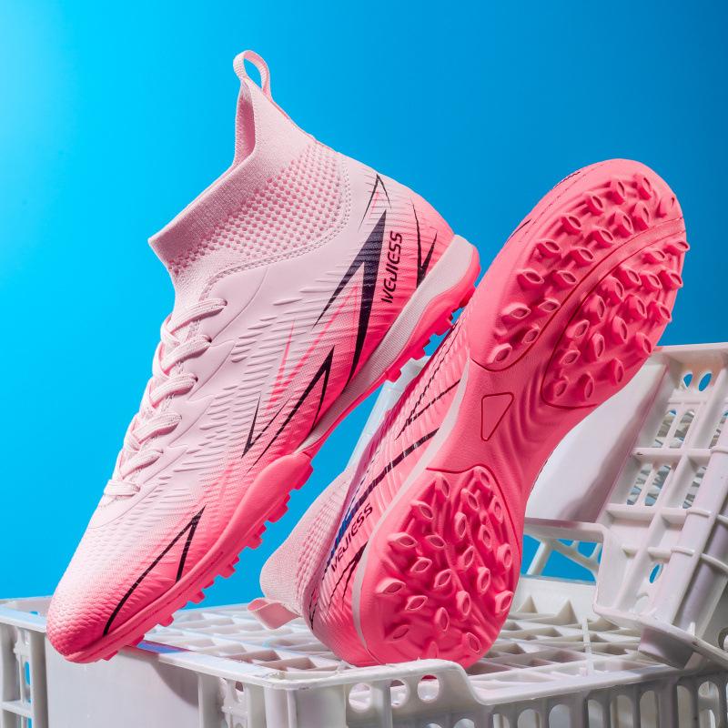 World Cup Football Shoes Men's and Women's High-top TF Broken Nails AG Long Nails Teen Students Grass Training Sports Shoes