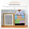 Ids Art Frames, Front Opening Kids Artwork Frames Changeable, White Artwork Display Storage Frame For Wall, Holds 50 Pcs, For 3D