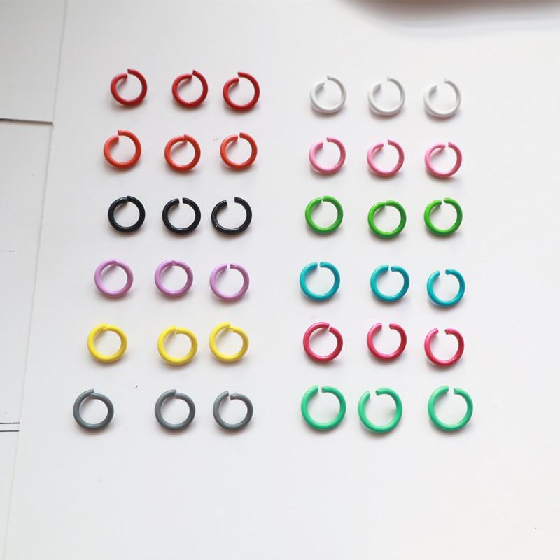 Metal Painted 1.2×8mm Open Jump Rings for DIY Jewelry Crafting | Single Loop C Rings Jewelry Material