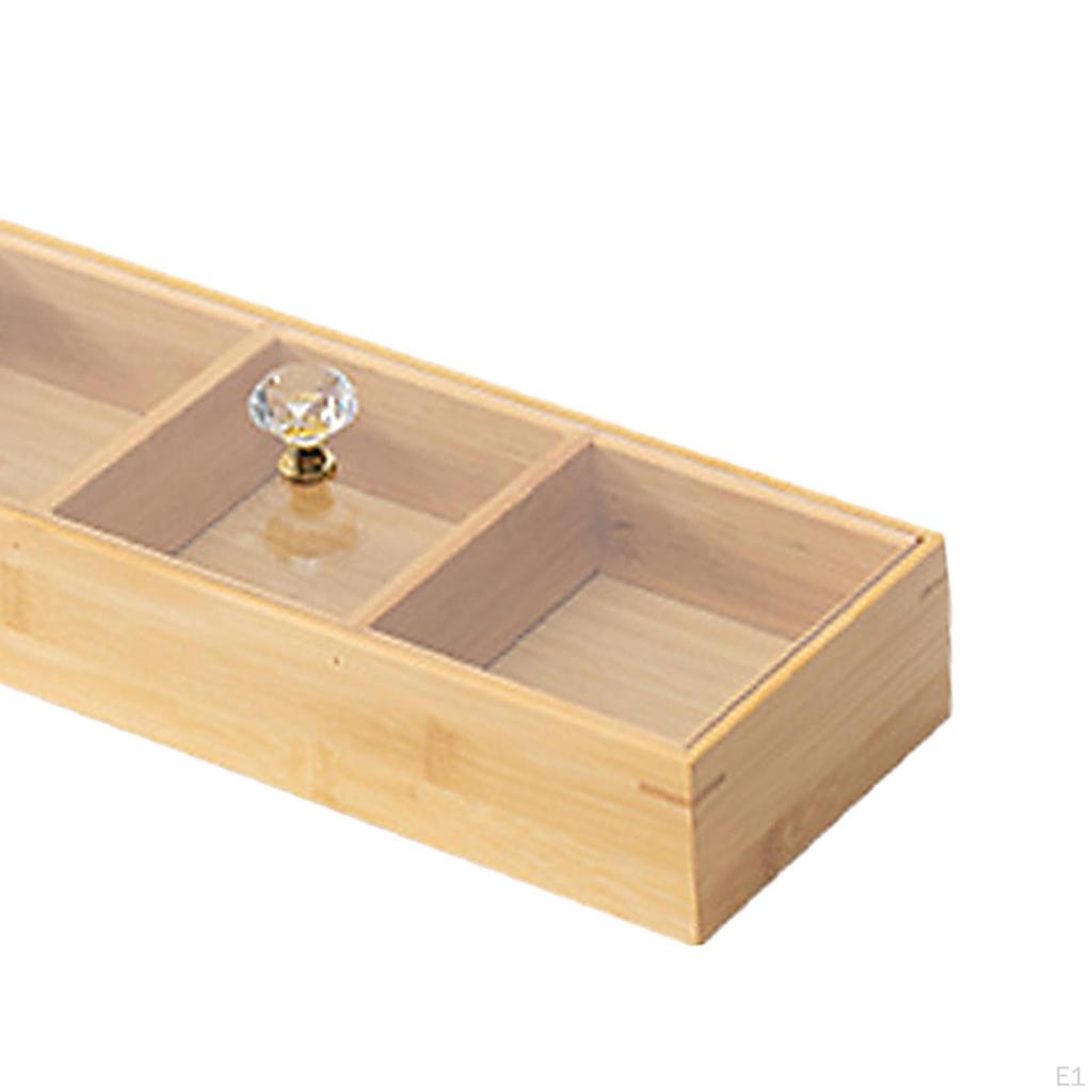 Wooden Dessert Tray with Protective Lid for Entertaining