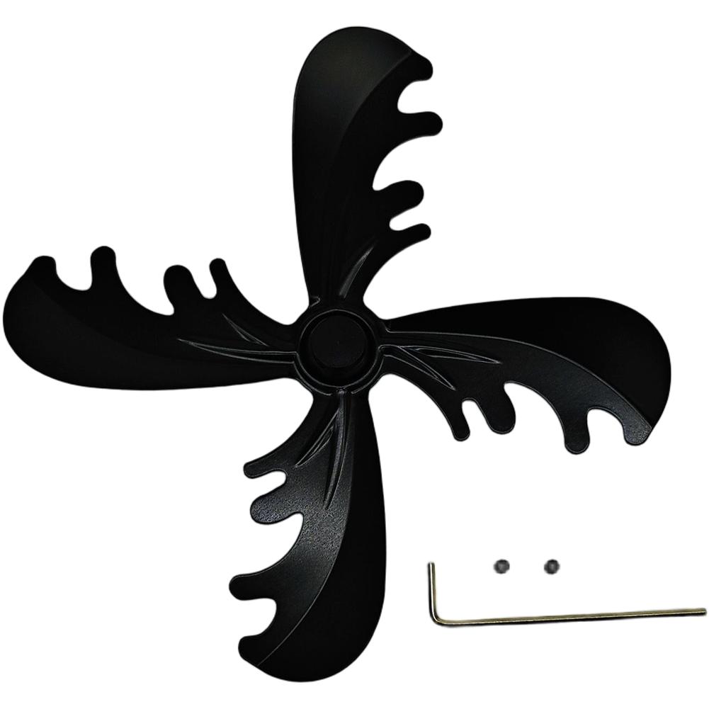 Compatible 4 Blade Aluminum Alloy Fireplace Fan Designed for Heat Powered Air Circulation to Distribute Warm Air Evenly