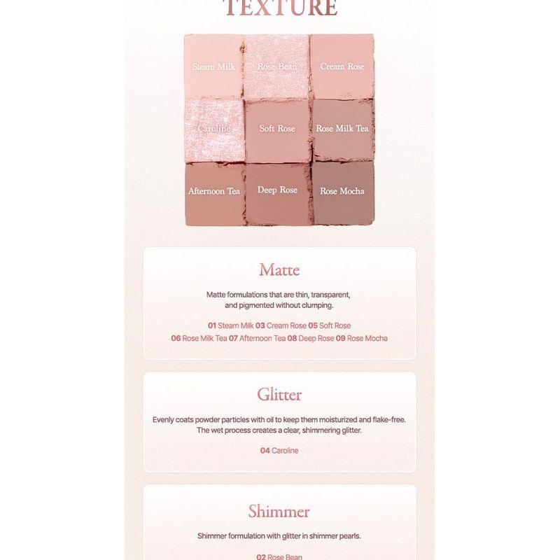 dasique - Shadow Palette Rose Milk Tea Collection
