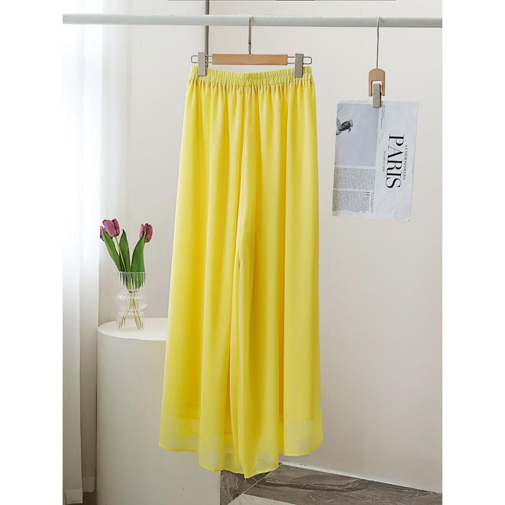 DIMANAF Plus Size 2021 Women Linen Pants Elastic Vintage Korea Basic Female Solid Fashion Slacks Wide Leg Oversize Loose Pants