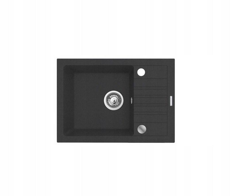 Bali Sink (62X44) 1B1D Black Flessi Tap