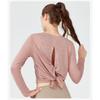T-shirt a manica lunga da donna per autunno e inverno, felpa con cappuccio sportiva e per il fitness, taglie forti, top