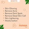 Morvin Papaya Bath Soap Bar - Enriched with Papaya Extract, Kojic Acid & Shea Butter for Dark Spot & Acne Removal – (75gm, Pack of 6).