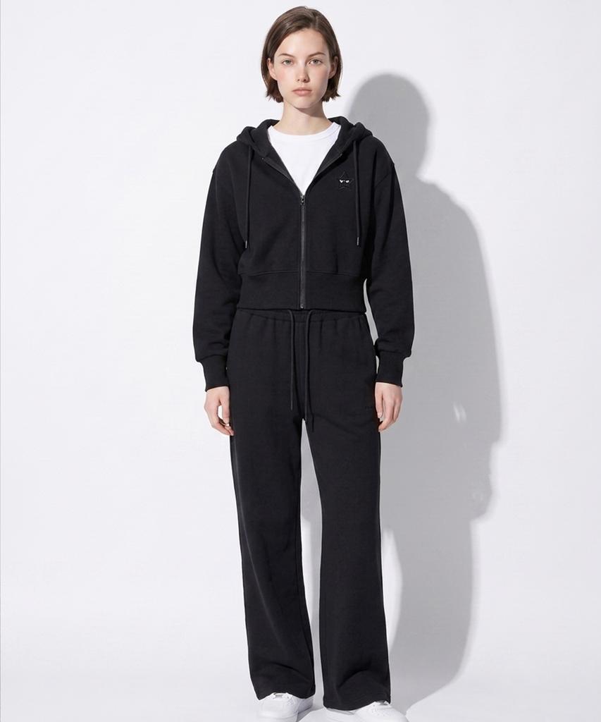 STARRYEYED Semi-Wide Fit Slit Training Pants (Melange Oatmeal)
