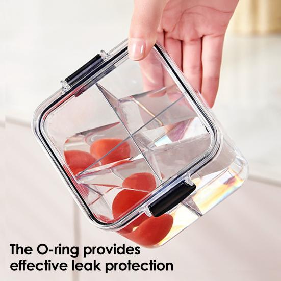 Airtight Food Storage Box Sealed Transparent Multi-Compartment Container Stackable Food Canister for Kitchen Pantry Loose Tea Leaves Spices