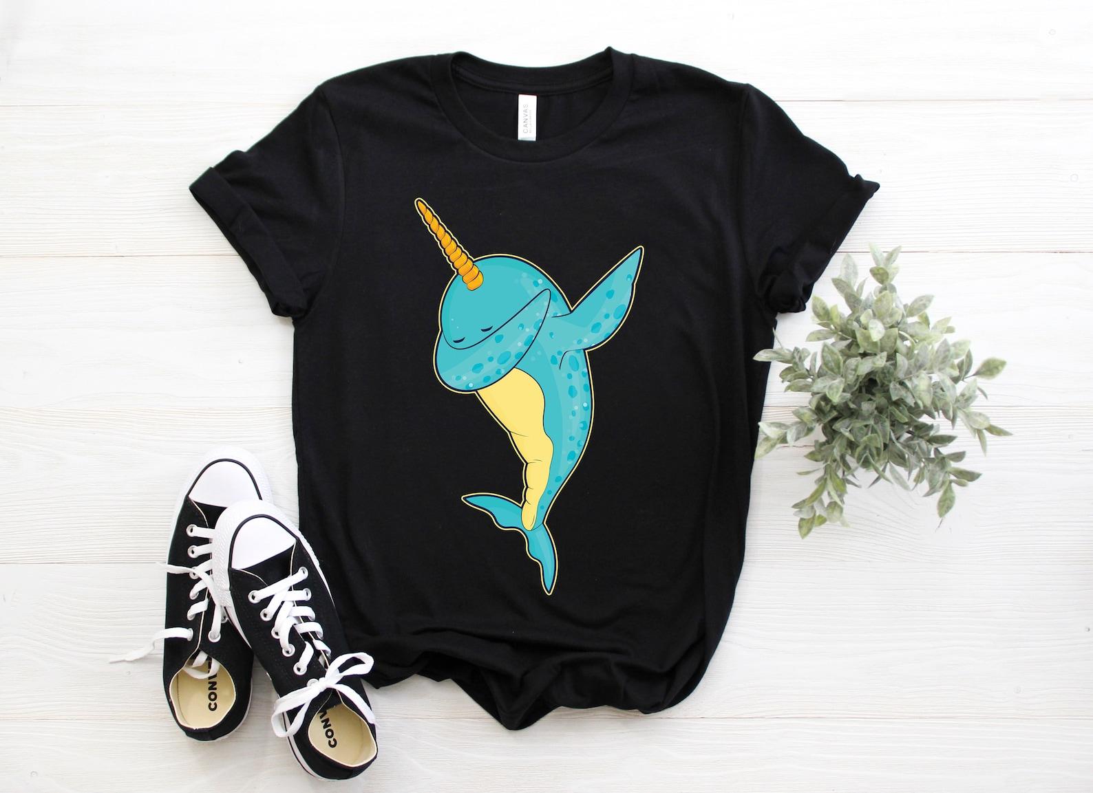 Narwhal T-Shirt, Narwhal Gift, Narwhal TShirt, Unicorn Tee, Whale, Cute Narwhal, Narwhal Lover, Kids Girls Birthday Party, Save The Narwhals 100