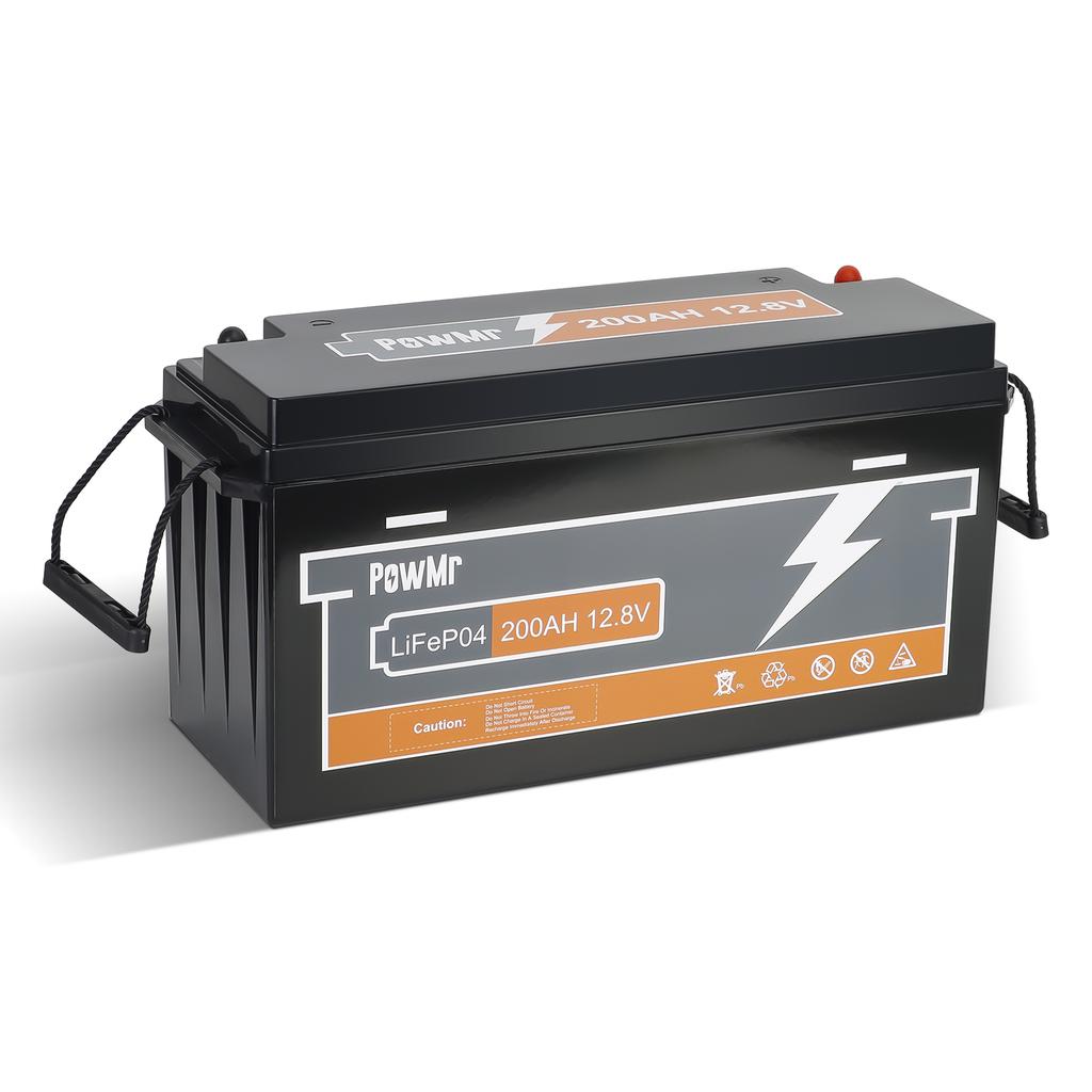 PowMr GER Magazzino 12.8V 200Ah Supporto Parallelo Batteria Ioni di Litio 2560Wh Accumulo di Energia Batteria Ioni di Litio LiFePO4