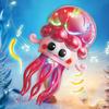 Electric Dancing Jellyfish Toy with LED Lights Music Obstacle Avoidance Octopus Toy Toddlers Boys Girls Interactive Cartoon Sea Animal Toy