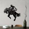 1pc Modern Bronc Rider Metal Wall Art - For Wildlife & Horse Lovers. Farmhouse Decor. Home Decor. Wall Hanging.