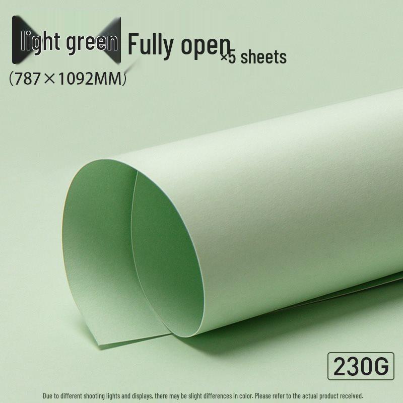 Yuanhao Green Series Cardstock: Light, Dark, Army, and Forest Green - 4k Colored Paper for A4 & A3 Backgrounds and Kindergarten DI.