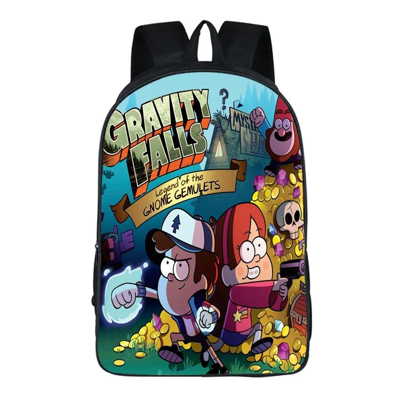 Mochila de Desenho Gravity Falls Com Design Durável e Grande Capacidade Para Estudantes
