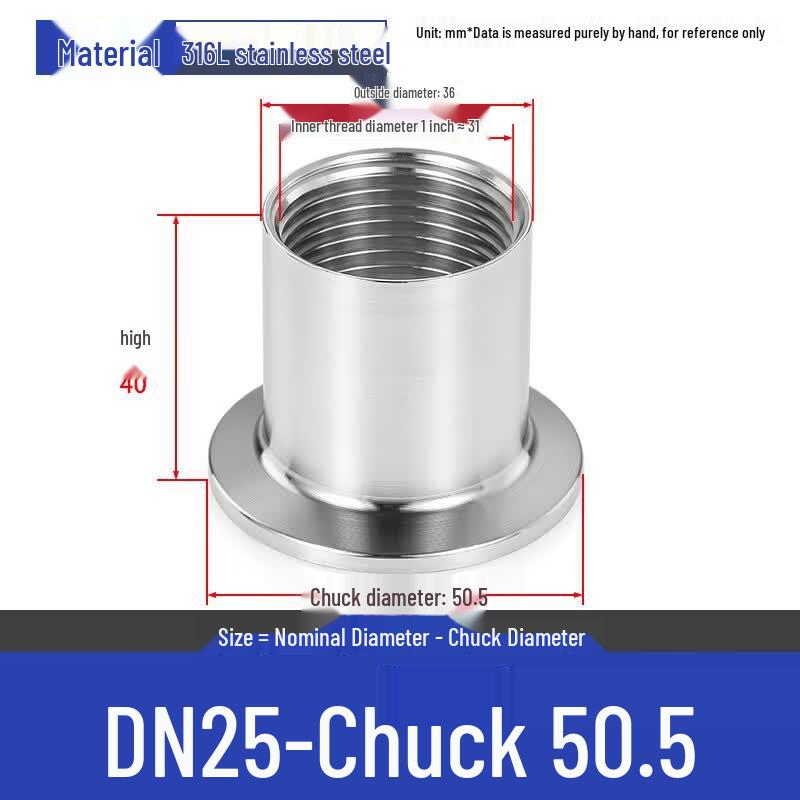 Sanitary 316L Stainless Steel Quick Clamp Female Thread Connector