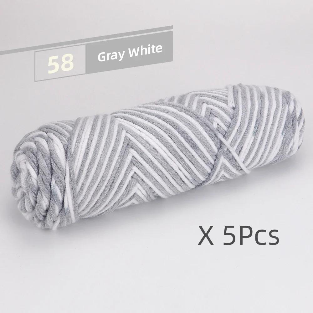 5 Pcs Cotton Select Yarn 17.63oz/500g, Light Worsted Thick Yarn for Knitting Baby Wool Crochet Scarfcoat Sweater Weave Thread