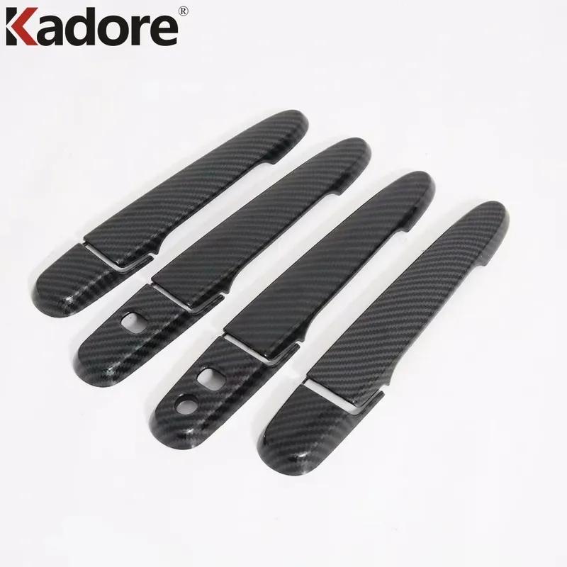 For Toyota Rush 2018- 2024 Carbon Fiber Car Door Handle Cover Trim Side Door Handles Bowl Frame Accessories