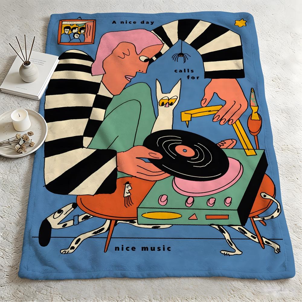 artist DDarren Shaddickk Throw Warm Soft Flannel Blanket Multiuse for Sofa Bed Camping Travel Nap