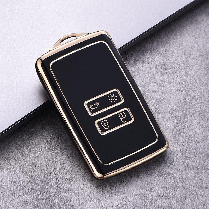 For Renault Kadjar Megane Koleos QM5 QM6 TPU Car Remote Key Cover Case Key Shell Holder Bag Fob Keychain Protector Accesories