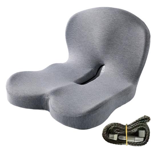 Memory Foam Seat Cushion with Back Support, L Shaped Car Office Chair Pad, Integrated Lumbar And Seat Cushion for Driving Desk