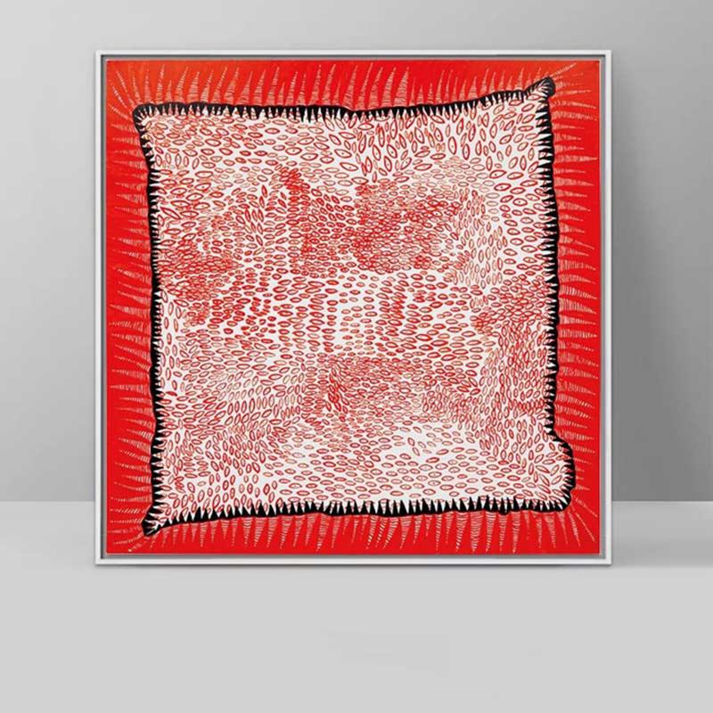 

Yayoi Kusama Абстрактне мистецтво Гарбуз Картина на полотні Сучасні плакати та принти Настінне мистецтво Картина для прикраси вітальні Куадрос 70X70cm Unframed