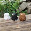 Gifts Solid Wood Wooden Bear Figurines Hand Carved Realistic Polar Bear Ornament Cute Funny Mini Bear Statue Balcony