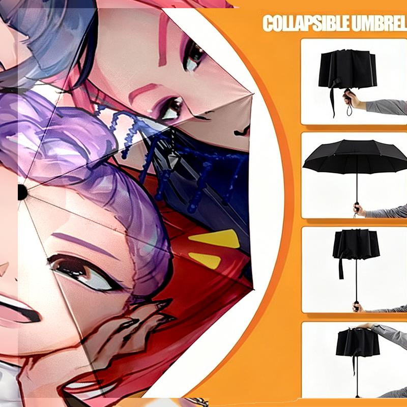 KPop Demon Hunters Print Umbrella Automatic Opening/ Closing - Portable Foldable Design - Daily Use for Travel/Outdoor - Gift for Birthday