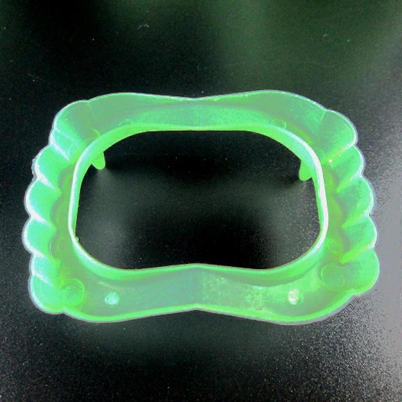 Novelty Gag Fangs Fake Teeth for Cosplay Party Halloween Tricky Playset Practical Joke Prank Toy for Halloween Festival  OneSize Green