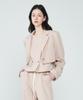 Depasion Peaked Lapel Crop Single Jacket (Pink)