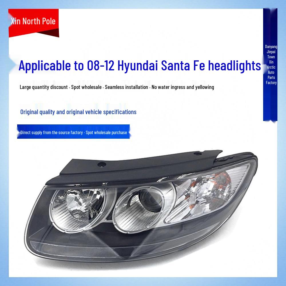 Headlight with Motor for 2007-2012 Santa Fe Halogen Lighting Lamp