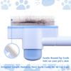 Cat Comb for Long & Short Hair, Cat Deshedding Brush with One Click Self-Cleaning Button, Pet Hair Remover for Indoor Cats, Mutifunctional Grooming