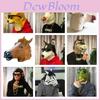 Máscara de Cabeza de Caballo Halloween Cosplay Accesorio de Disfraz Para Adultos Aterradora y Realista
