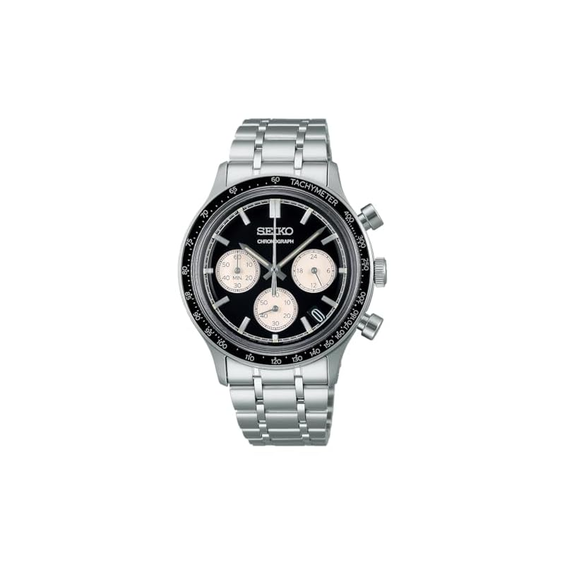 

[Seiko Watch] SEIKO SELECTION SBTR055 Men s Watch, Battery-Powered Quartz, Chronograph Function, Tachymeter Bezel, Date Calendar, 24-Hour Hand, Black