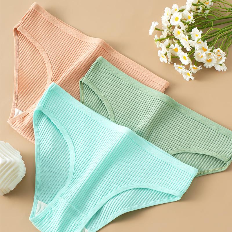 Slip da Donna Primavera e Autunno in Puro Cotone Sexy Senza Cuciture Comodi Traspiranti a Mezza Vita sui Fianchi