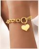 Vintage Roestvrij Staal Dikke Ketting Liefde Hart Bedels Armband Voor Vrouwen Meisjes Cadeau Waterdichte Sieraden