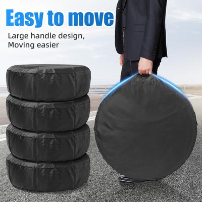 1PCS Polyester Tire Cover Storage Bags 13-23"Car Spare Tire Cover Case Vehicle Tyre Snowproof Dustproof Protector Styling